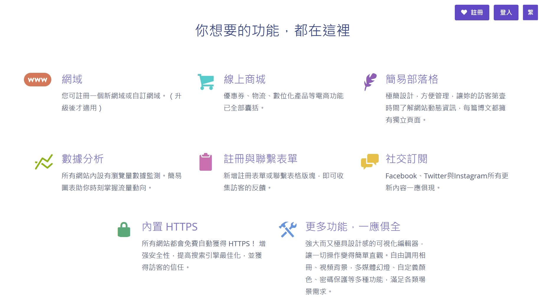 圖片取自Strikingly產品 圖片取自Strikingly產品